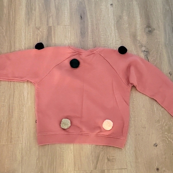 EUC Girls Molo Marcelle Blush Pom Pom Sweatshirt size 8 - Picture 4 of 6
